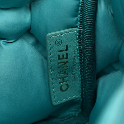 Chanel Iridescent Calfskin Quilted Small Chesterfield Flap Turquoise 7 of 12