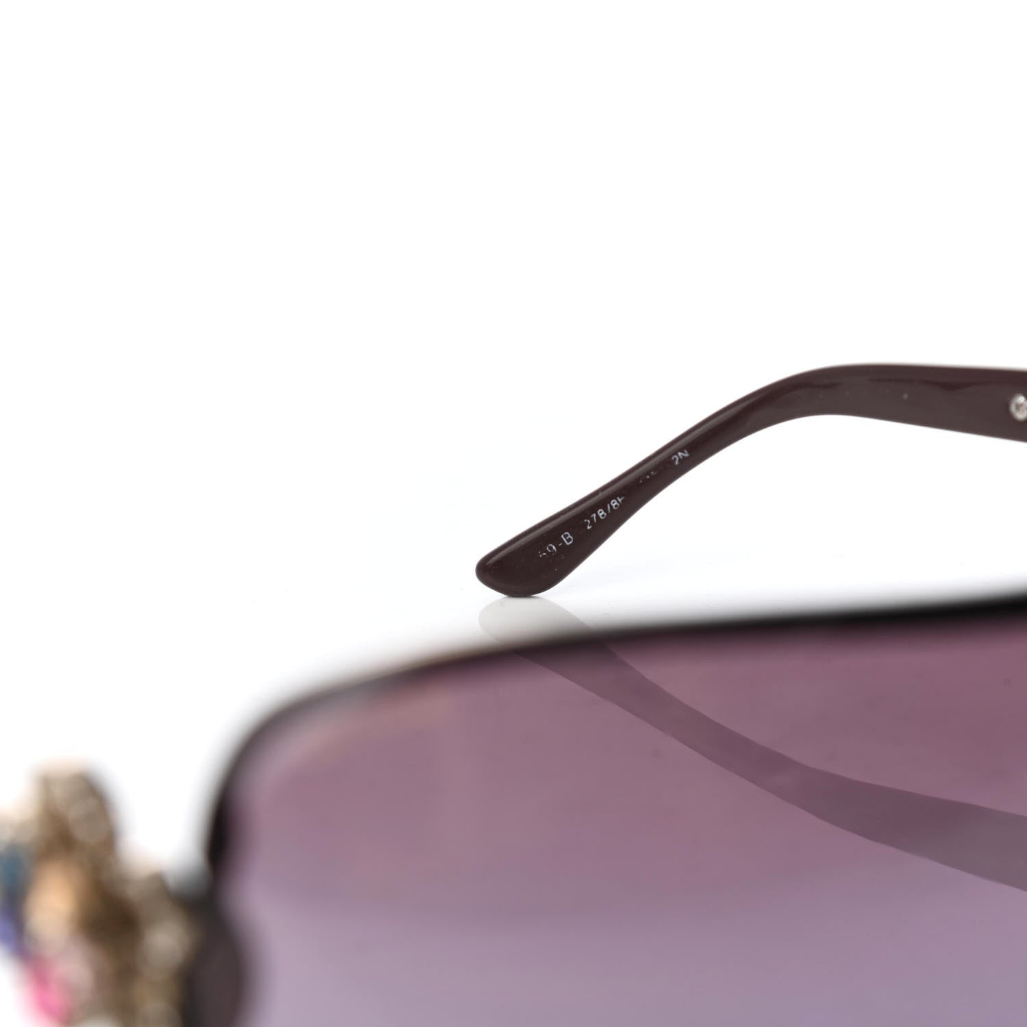 Bulgari Crystal Sunglasses Flower 6039-B Black 6 of 8
