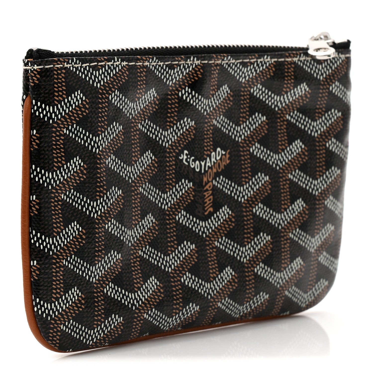 Goyard Goyardine Nano Senat Key Pouch Black Gold 3 of 7