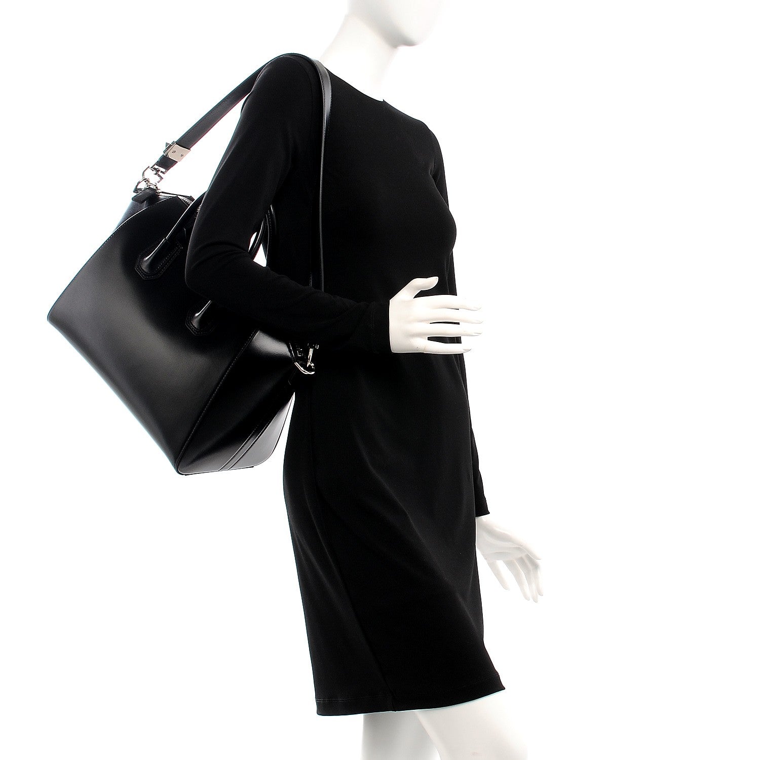 Givenchy Shiny Lord Calfskin Medium Antigona Black 2 of 8