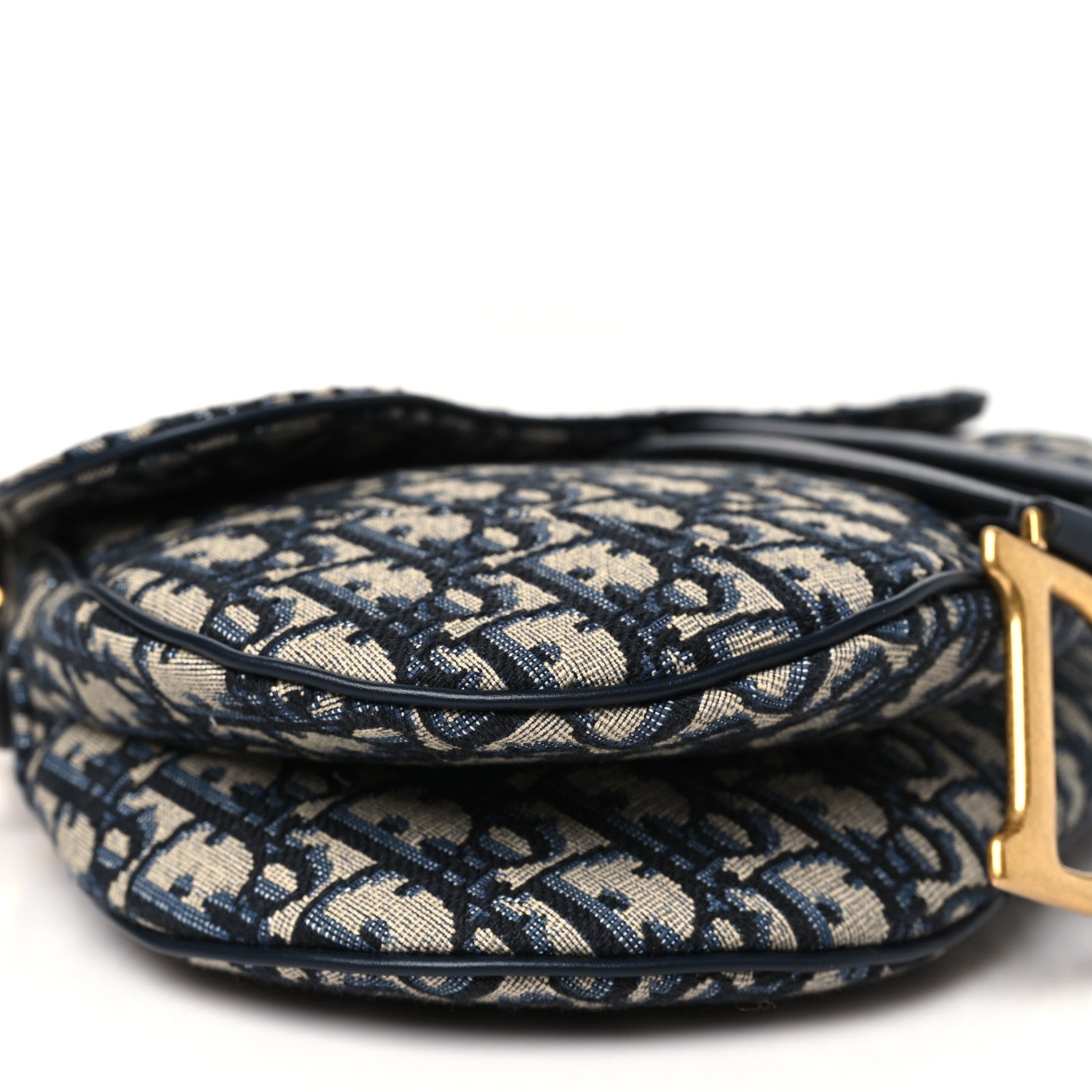 Christian Dior Oblique Saddle Bag With Strap Blue 9 of 10