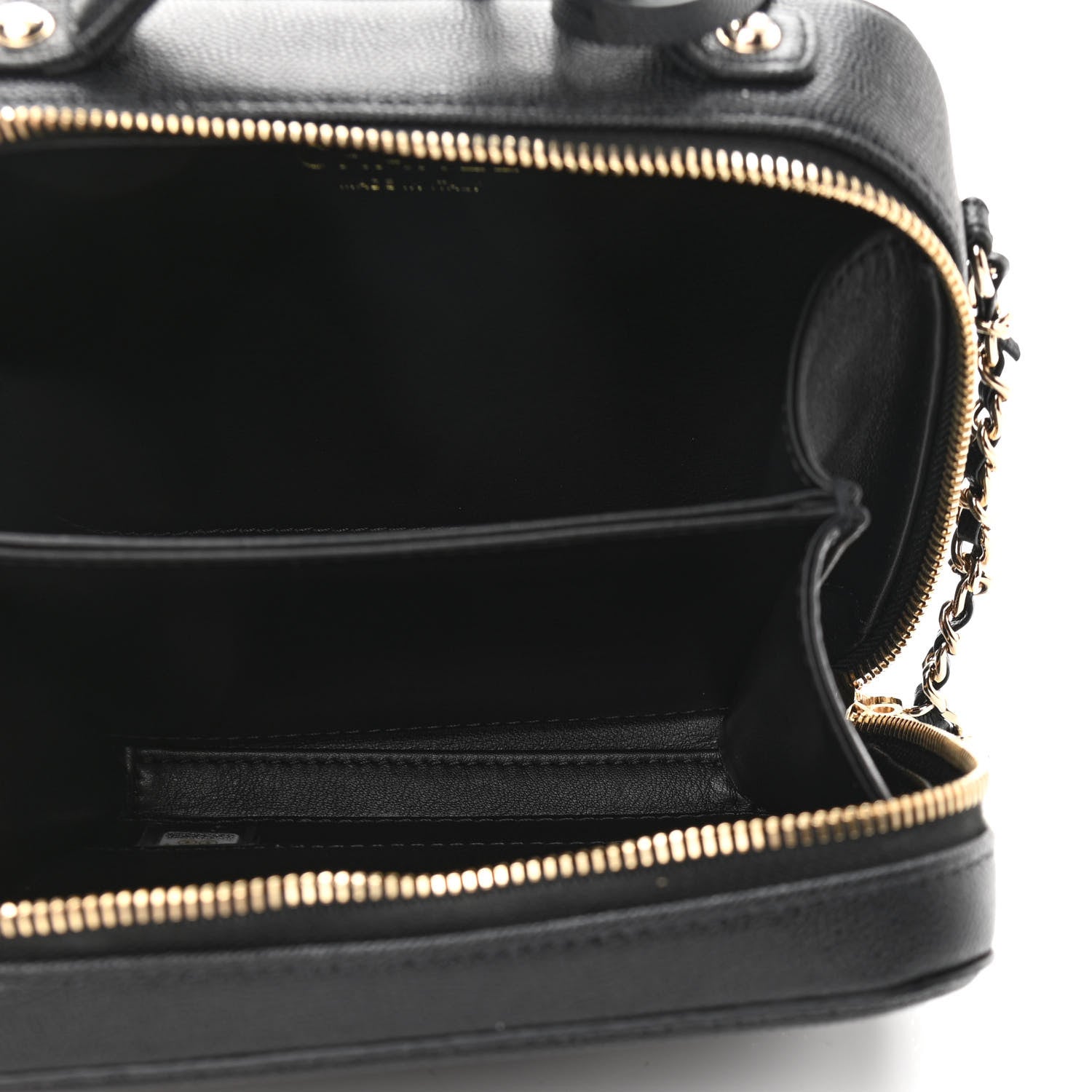 Chanel Caviar Quilted Small CC Filigree Vanity Case Black 5 of 11