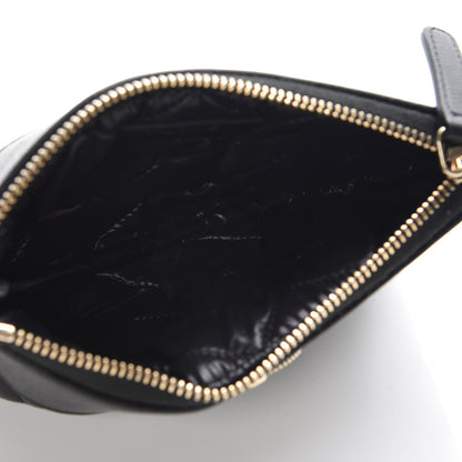 Chanel Sheepskin Chevron Quilted Small Cosmetic Case Black 5 of 8