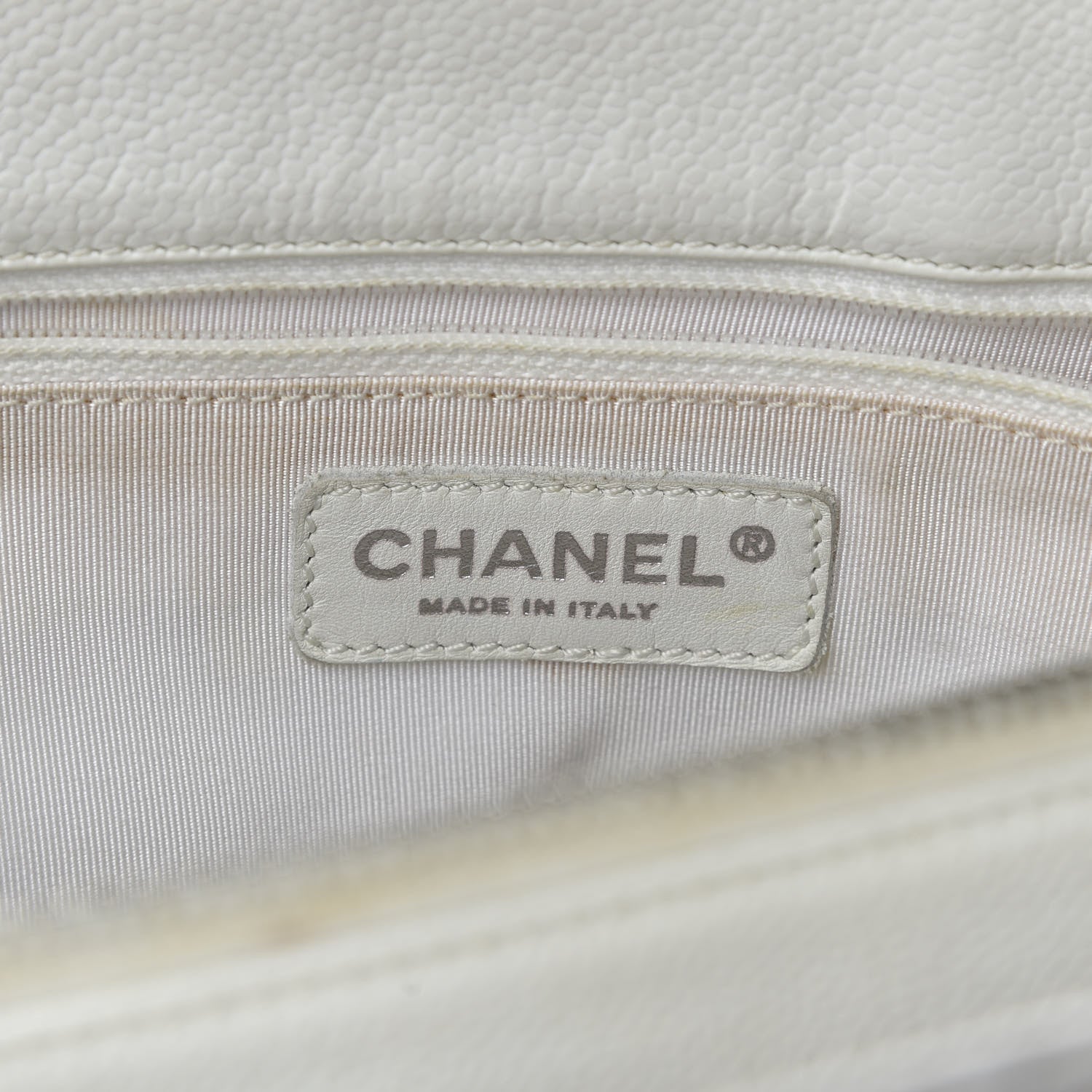 Chanel Caviar Quilted Grand Shopping Tote GST White 9 of 13