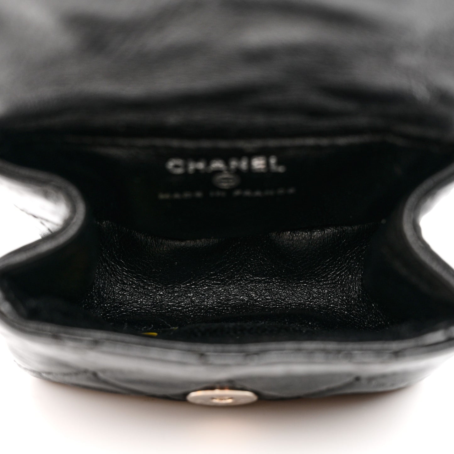 Calfskin Quilted 2.55 Ankle Wrist Bag Black