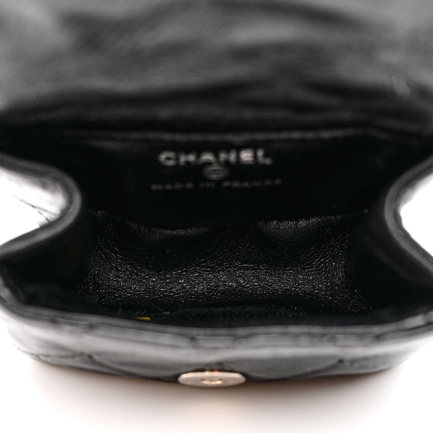 Chanel Calfskin Quilted 2.55 Ankle Wrist Bag Black 6 of 10