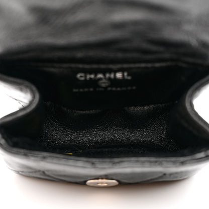 Chanel Calfskin Quilted 2.55 Ankle Wrist Bag Black 6 of 10