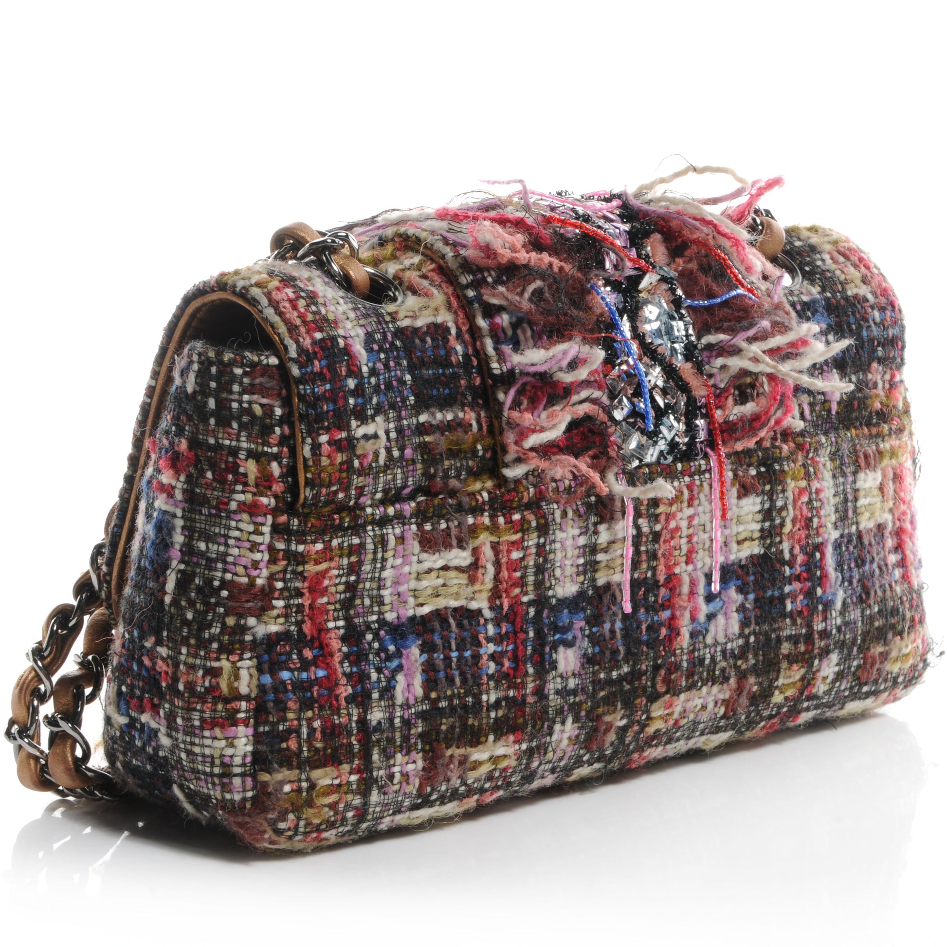 Chanel Tweed Swarovski Crystal Small Flap 3 of 8