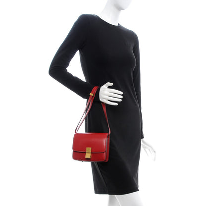 Celine Smooth Calfskin Small Classic Box Flap Bag Red 2 of 8
