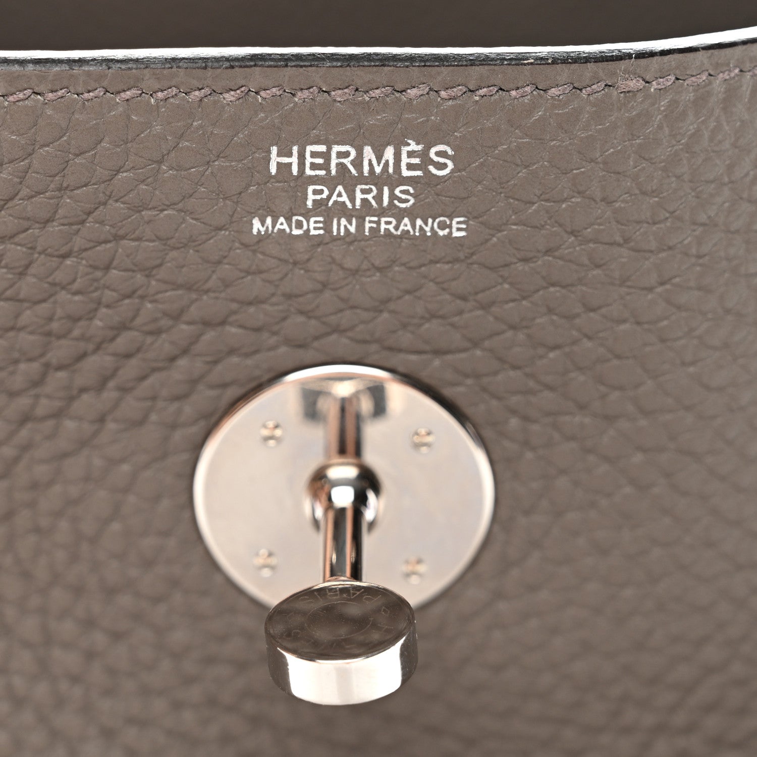 Hermes Taurillon Clemence Lindy 30 Etain 6 of 10