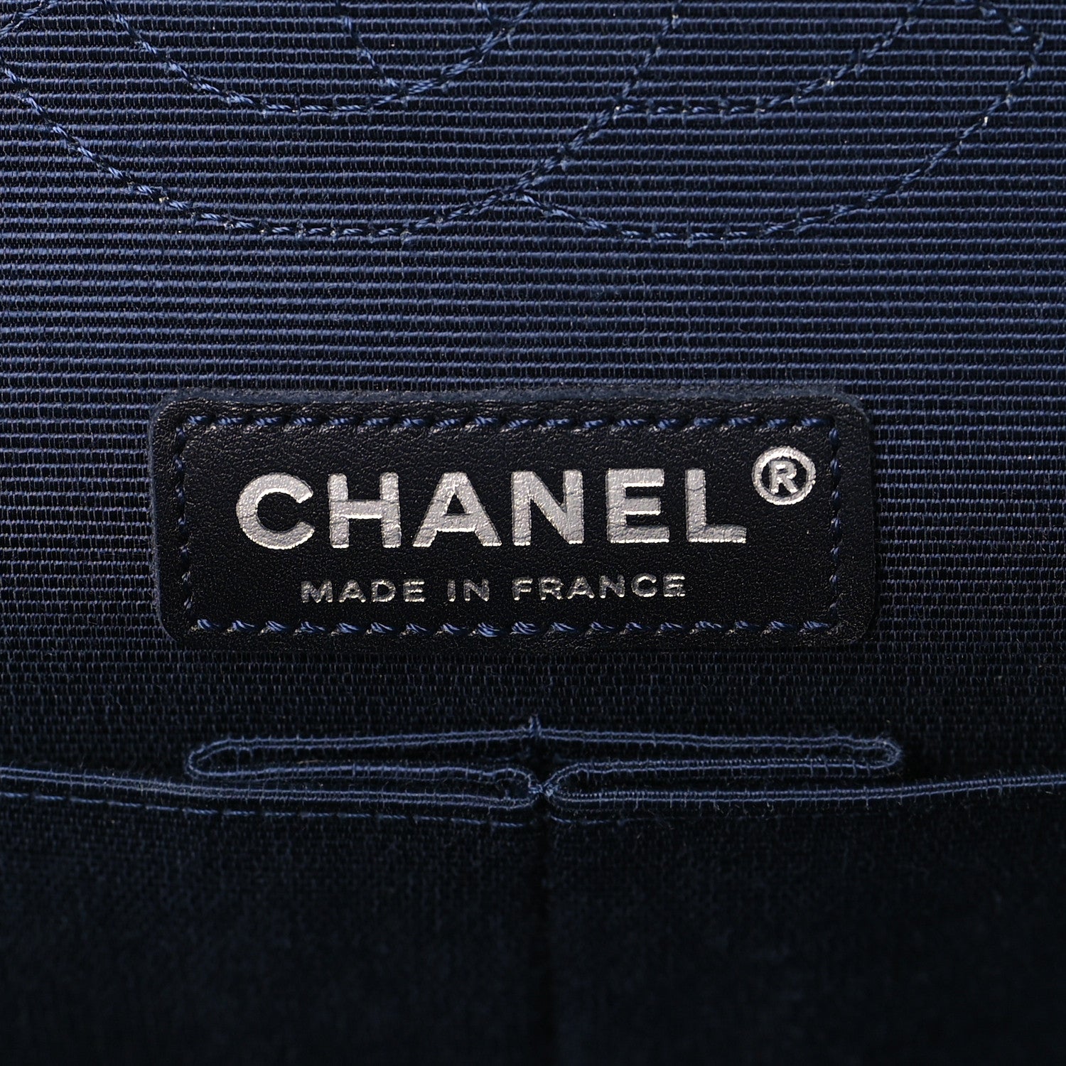 Chanel Grosgrain Quilted Medium Double Flap Navy 6 of 9