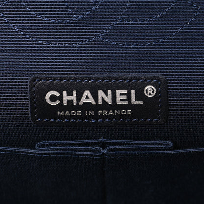 Chanel Grosgrain Quilted Medium Double Flap Navy 6 of 9