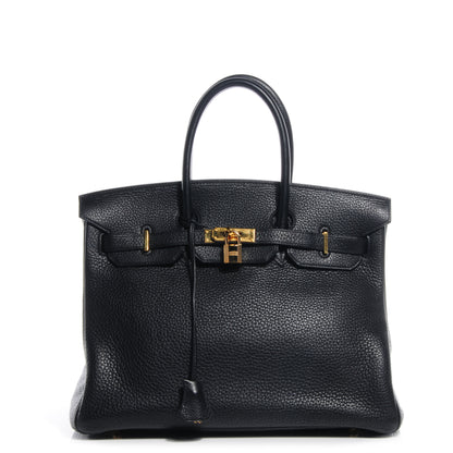 Hermes Taurillon Clemence Birkin 35 Black 1 of 10