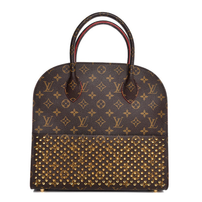 Louis Vuitton Monogram Calf Hair Spikes Iconoclasts Christian Louboutin Tote Red 1 of 7