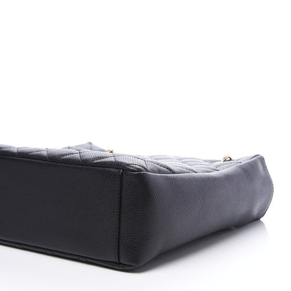 Chanel Caviar Quilted Petit Shopping Tote PST Black 6 of 10