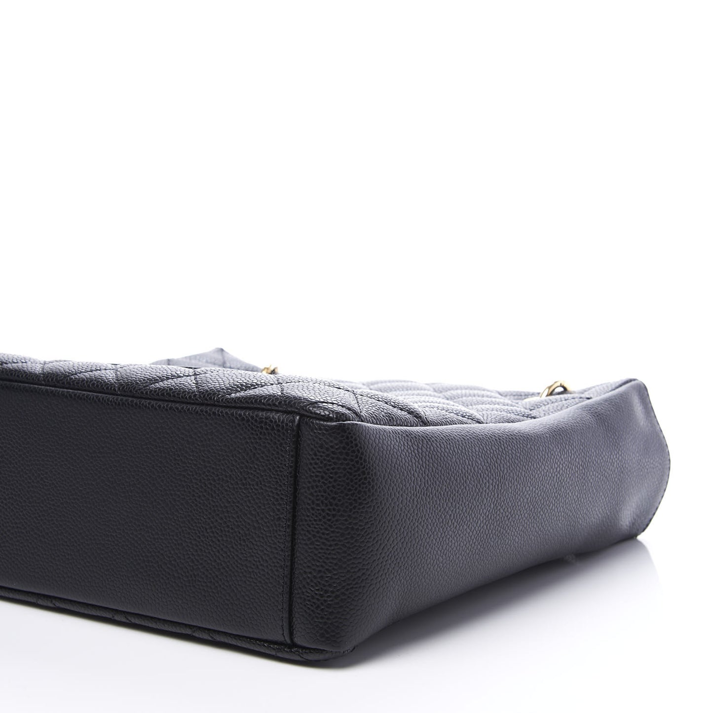 Caviar Quilted Petit Shopping Tote PST Black