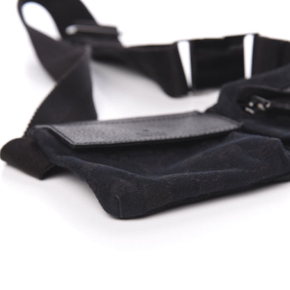 Gucci GG Monogram Double Pocket Belt Bag Black 8 of 10