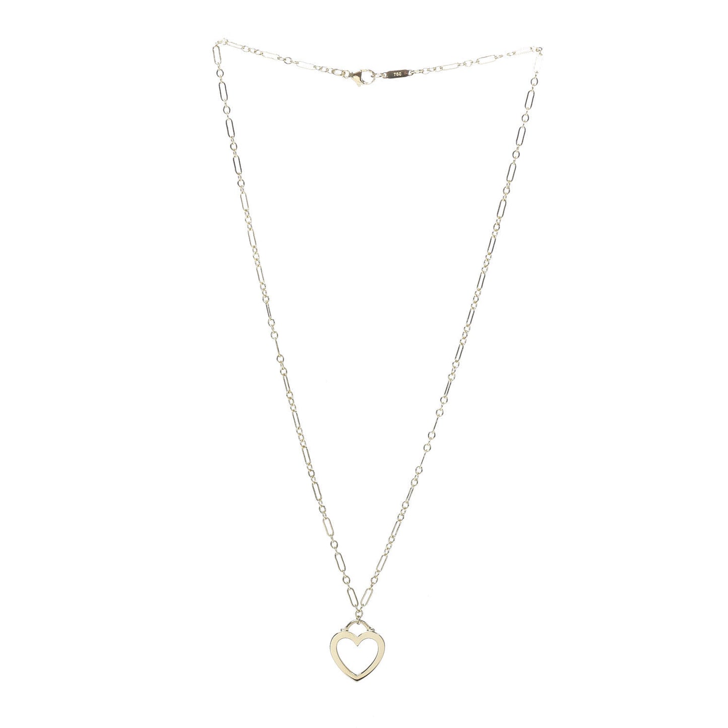 18K Yellow Gold Small Sentimental Heart Pendant Necklace
