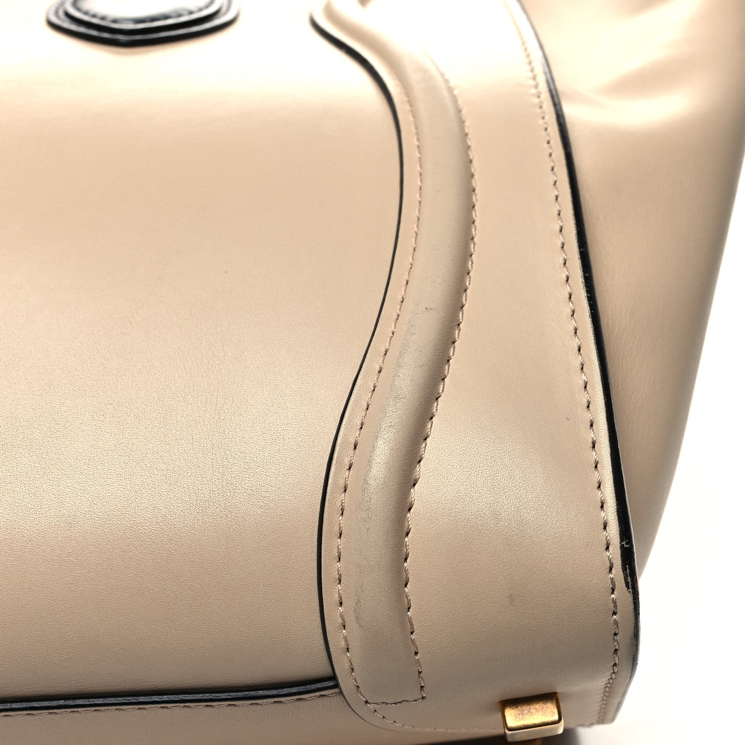Celine Satin Calfskin Mini Bi-Color Luggage Powder Black 13 of 14