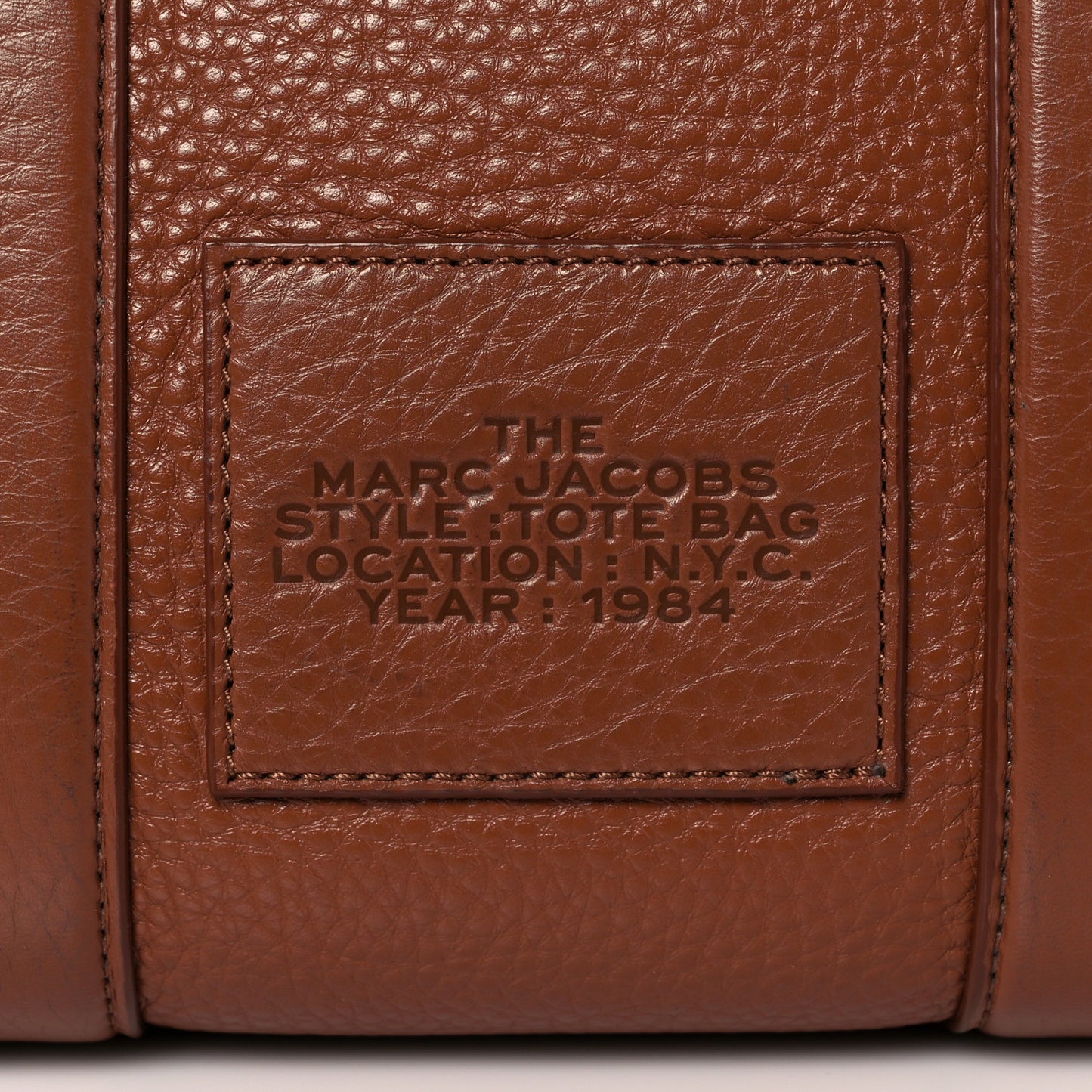 Grained Calfskin Small The Tote Bag Argan Oil