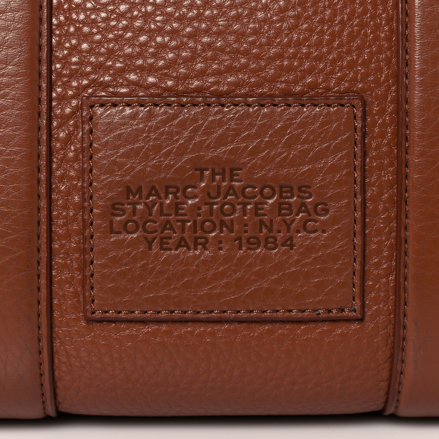 Marc Jacobs Grained Calfskin Small The Tote Bag Argan Oil 9 of 13