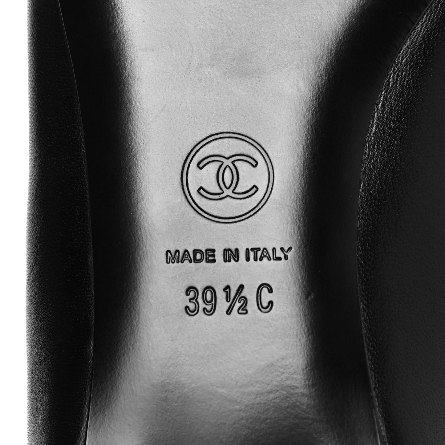 Lambskin CC Mocassin Loafers 39.5 Black