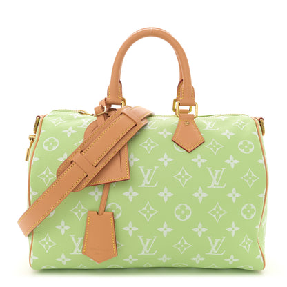 Louis Vuitton Calfskin Monogram Speedy P9 Bandouliere 30 Frozen Lime Vert Clair 1 of 10