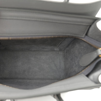 Celine Drummed Calfskin Nano Luggage Kohl 5 of 10