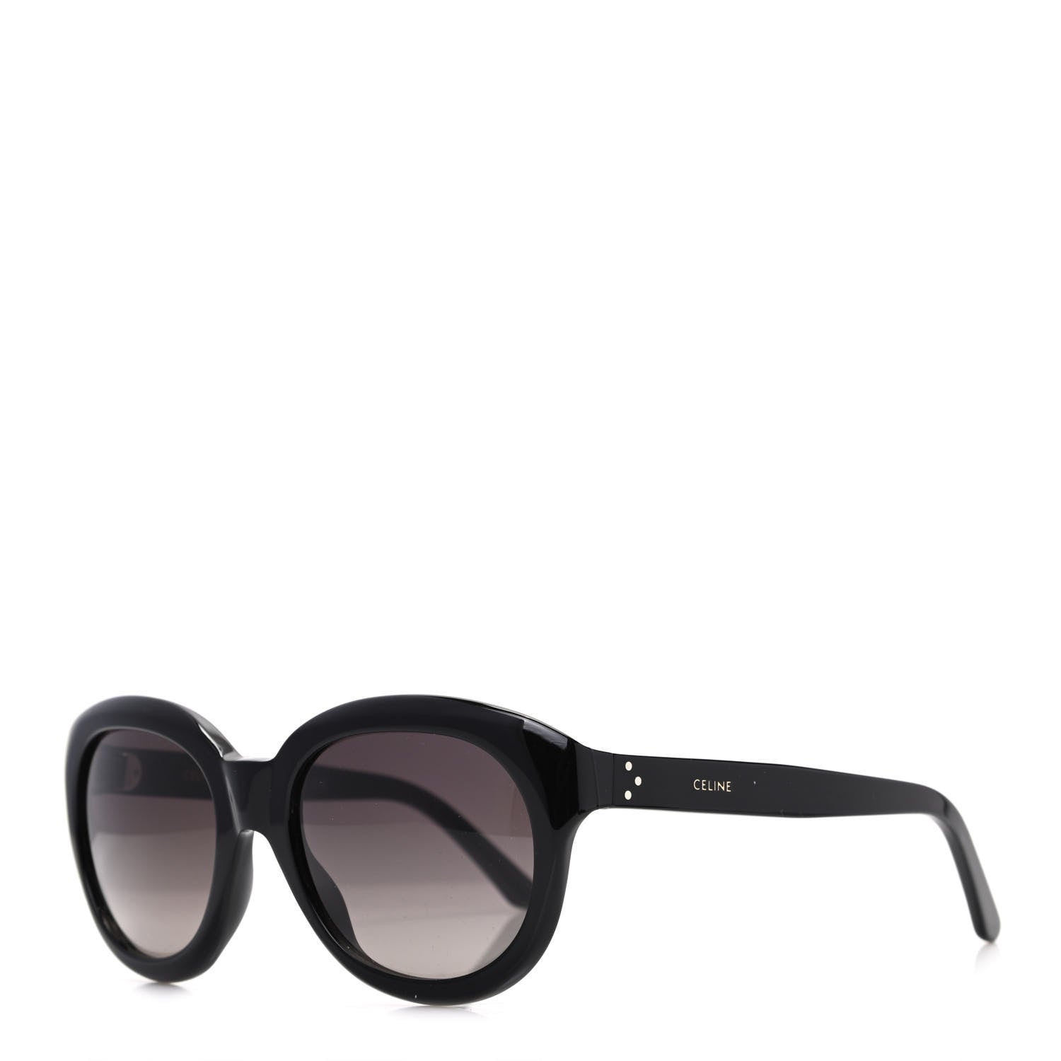 Celine Acetate Round Sunglasses CL400711 Black 1 of 6