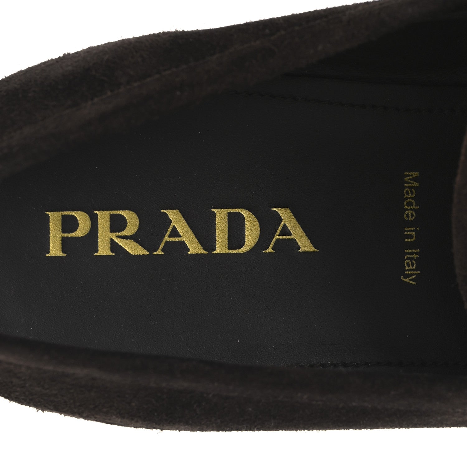 Prada Vitello Scamosciato Triangle Mens Loafers 9.5 Brown 9 of 10