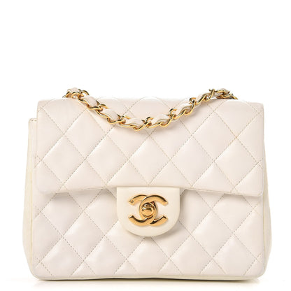 Chanel Lambskin Quilted Mini Square Flap White 1 of 12