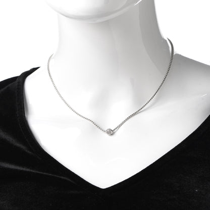 David Yurman Sterling Silver 18K White Gold Diamond Pave Ball Pendant Necklace 2 of 4