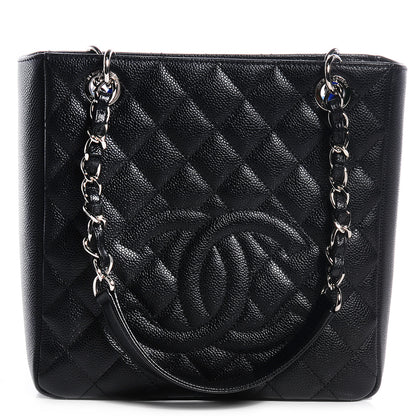 Chanel Caviar Petit Shopping Tote PST Black 1 of 8