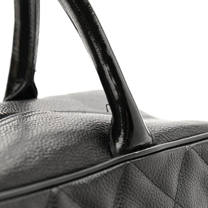 Chanel Caviar Patent Quilted Large Bowler Black 11 of 13