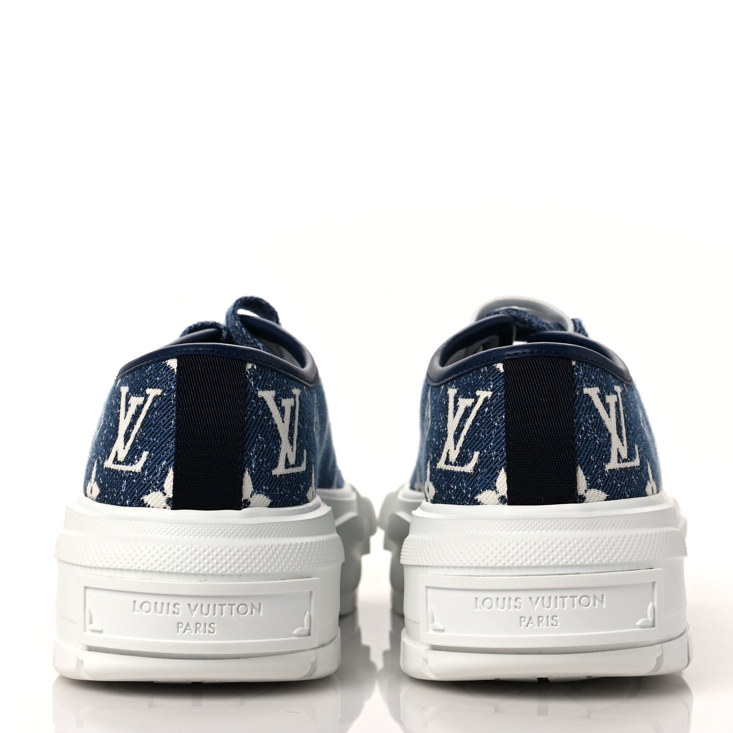 Louis Vuitton Denim Monogram Squad Sneakers 38 Marine 5 of 8