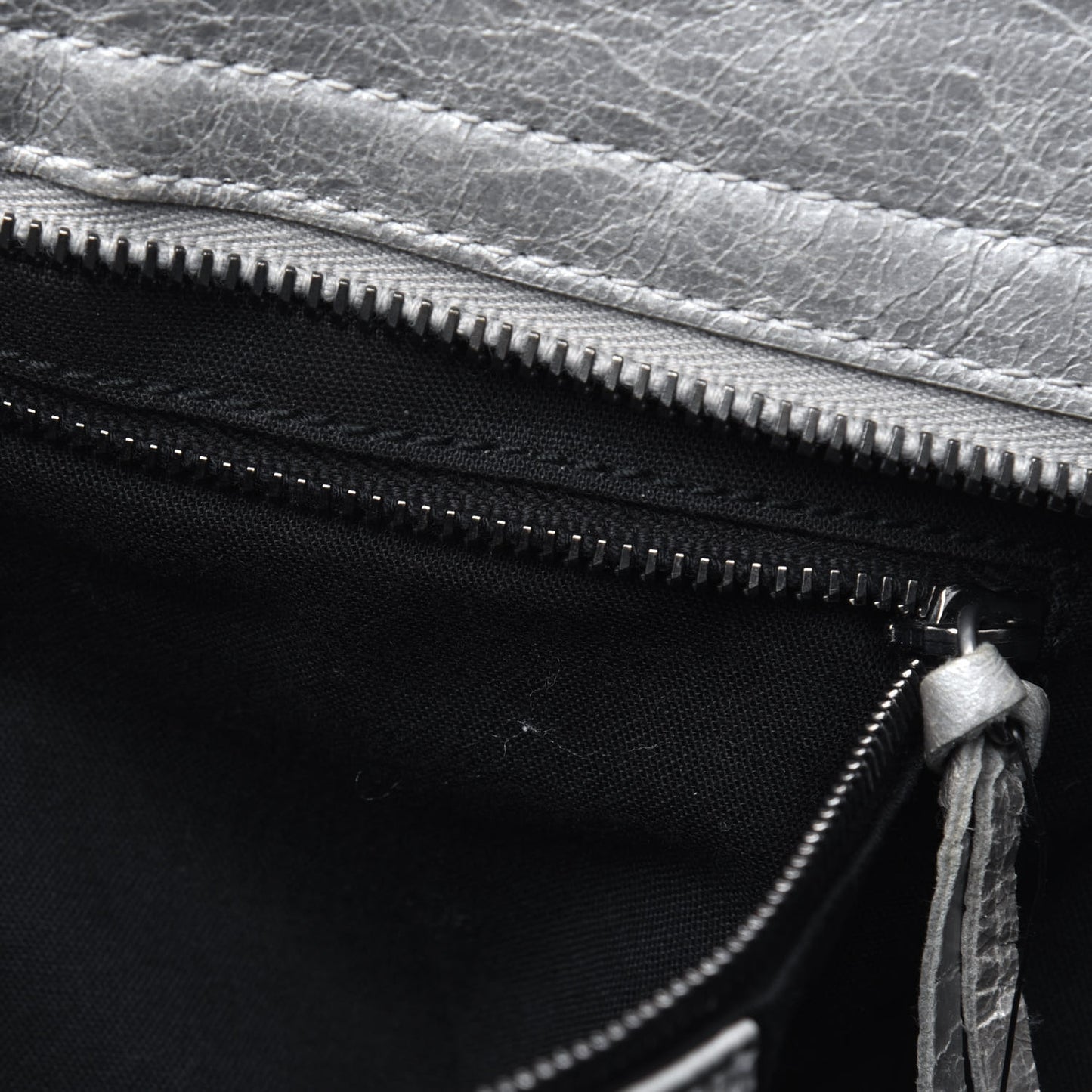 Metallic Agneau Classic Palladium Hardware City Silver
