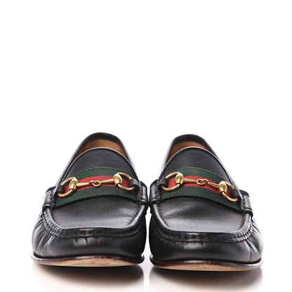 Gucci Calfskin Web Womens 1953 Horsebit Loafers 39 Black 2 of 11