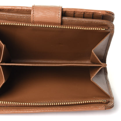 Prada Vitello Move Bi-Color Compact Wallet Caramel 3 of 5