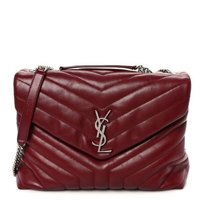 Saint Laurent Calfskin Y Quilted Monogram Medium Loulou Chain Satchel Palissandre 1 of 11