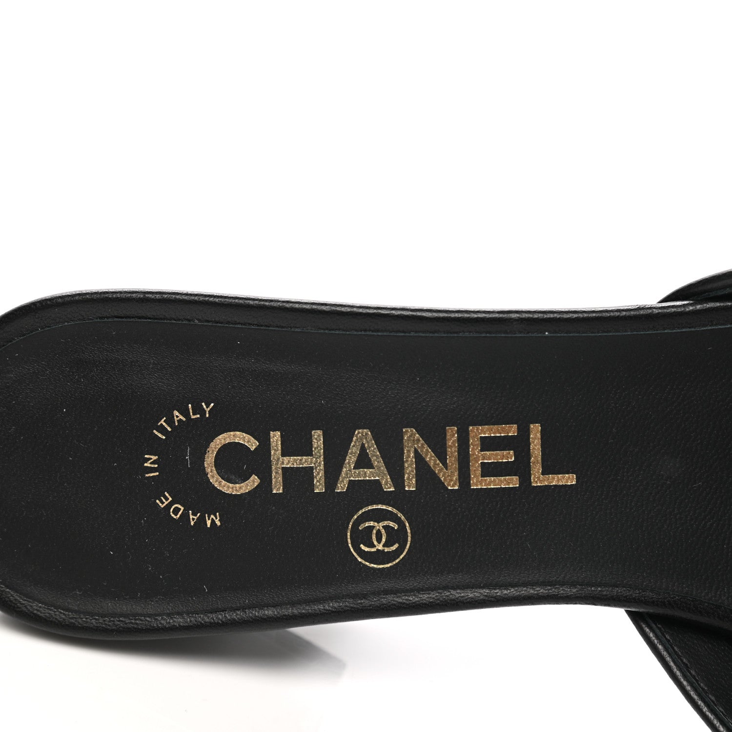 Chanel Lambskin Grosgrain Cap Toe Logo Ankle Strap Pumps 37 Black 6 of 9