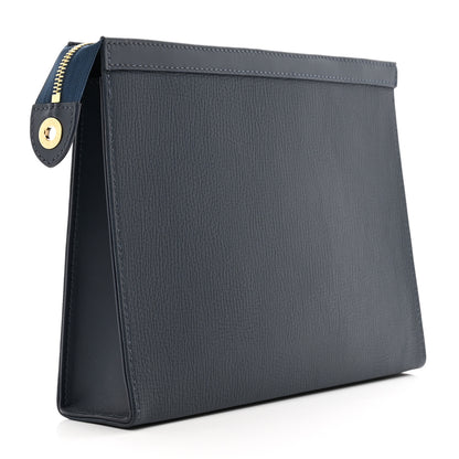 Louis Vuitton X NIGO Taurillon Monogram Denim Drip Pochette Voyage MM Blue 3 of 7