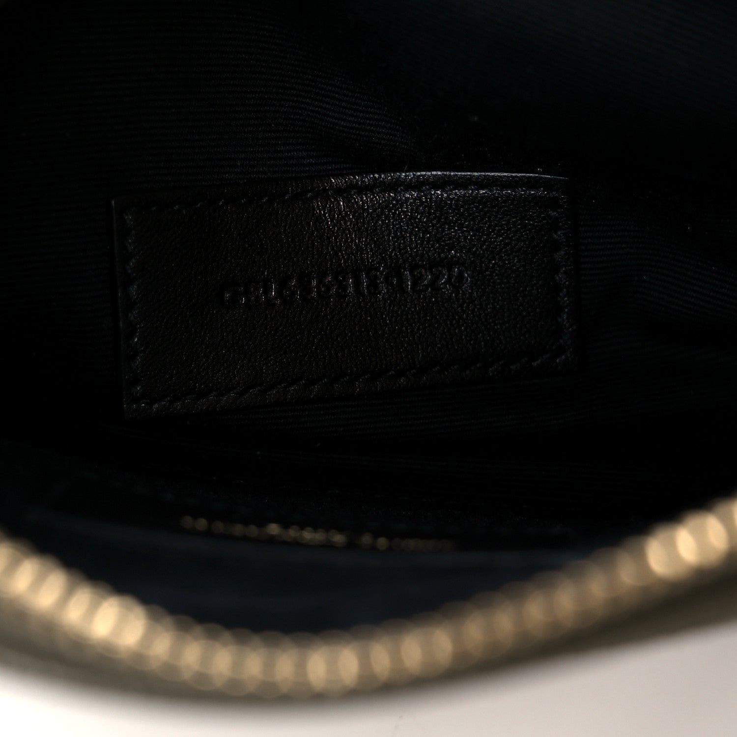 Saint Laurent Grain De Poudre Chevron Monogram Bill Pouch Vert Kaki 11 of 18