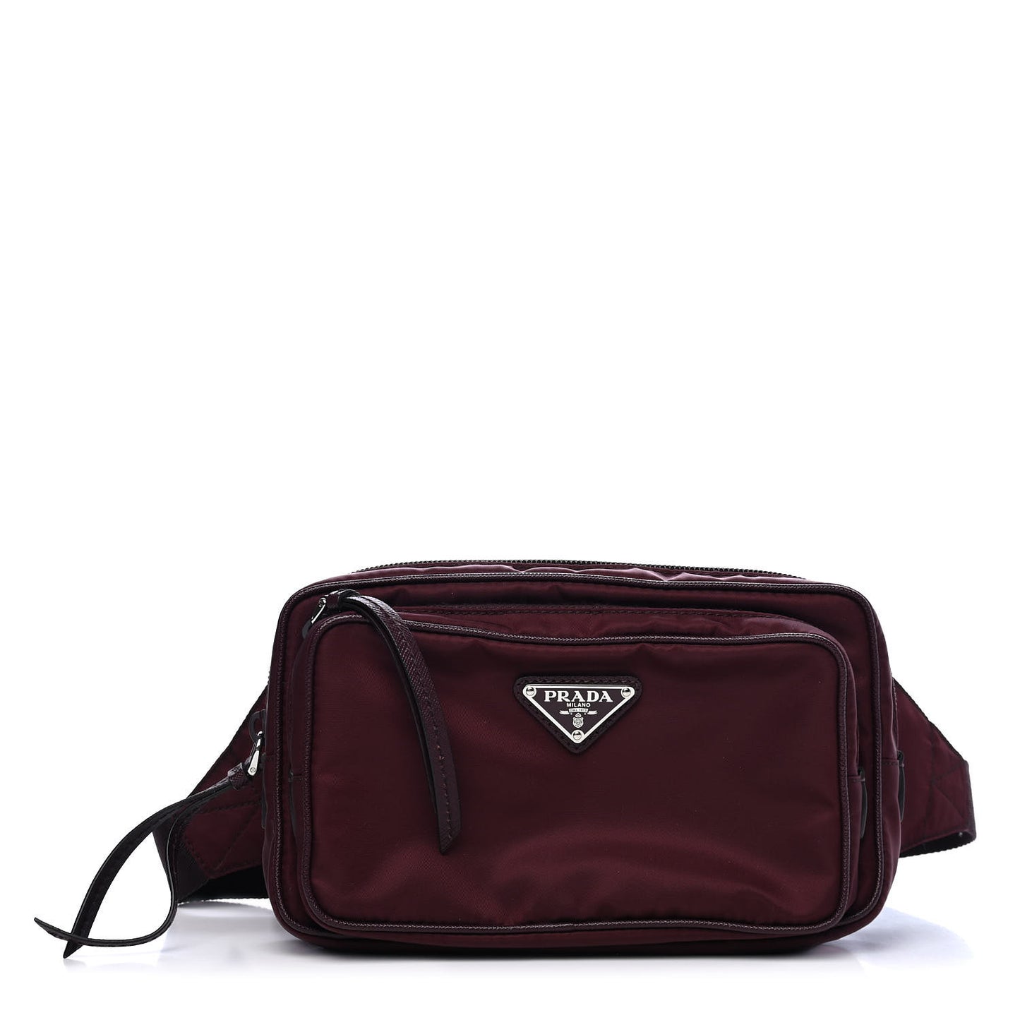 Re-Nylon Saffiano Belt Bag Z Bordeaux