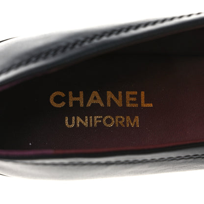 Chanel Lambskin Cap Toe CC Ballerina Flats 40.5 Black 7 of 9