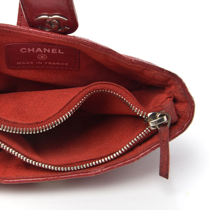 Chanel Lambskin Quilted Mini Phone Holder Clutch Red 5 of 6