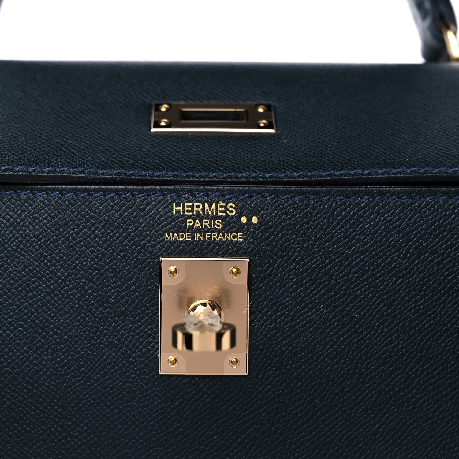 Hermes Madame Calfskin Shiny Niloticus Crocodile Kelly Sellier Touch 25 Vert Rousseau 6 of 10
