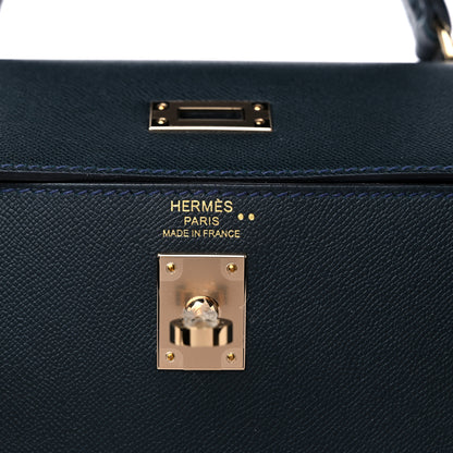 Hermes Madame Calfskin Shiny Niloticus Crocodile Kelly Sellier Touch 25 Vert Rousseau 6 of 10