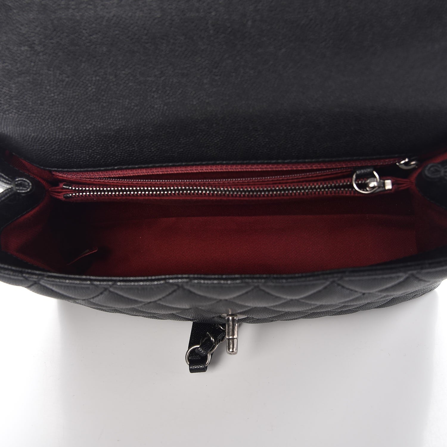 Chanel Caviar Quilted Small Coco Handle Flap Black 6 of 12