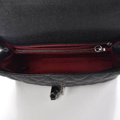 Chanel Caviar Quilted Small Coco Handle Flap Black 6 of 12