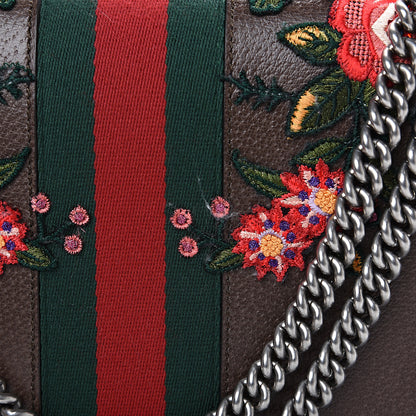 Gucci Calfskin Web Owl Embroidered Medium Dionysus Shoulder Bag New Acero Multicolor 8 of 11